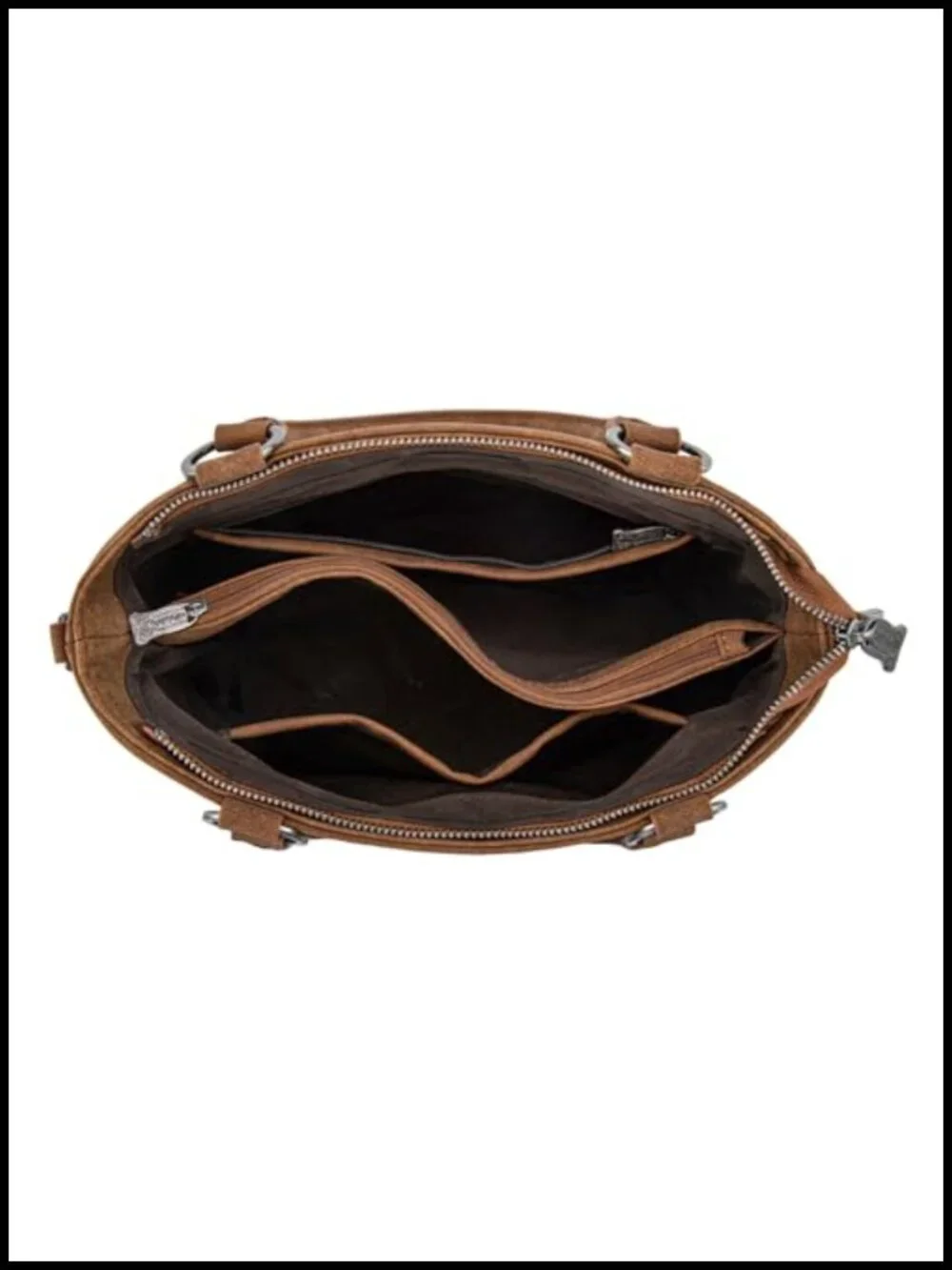 Genuine Hair-On Cowhide Western Tote Bag with Boot Stitch